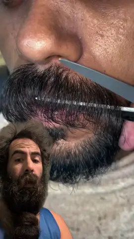 This beard and mustache trim gives a pretty good transformation #beardlaw 