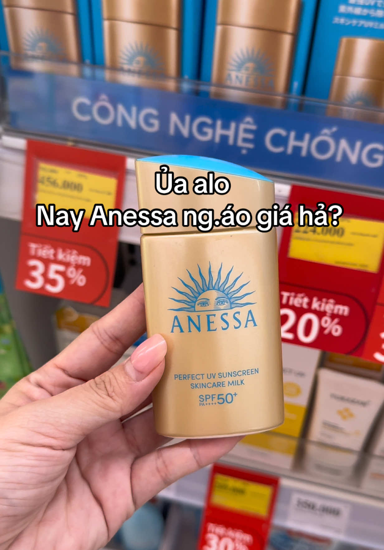 Má ơi, nay kem chống nắng Anessa ng.áo giá hả 😀 #kemchongnang #anessa #xuhuong #review #fyp 