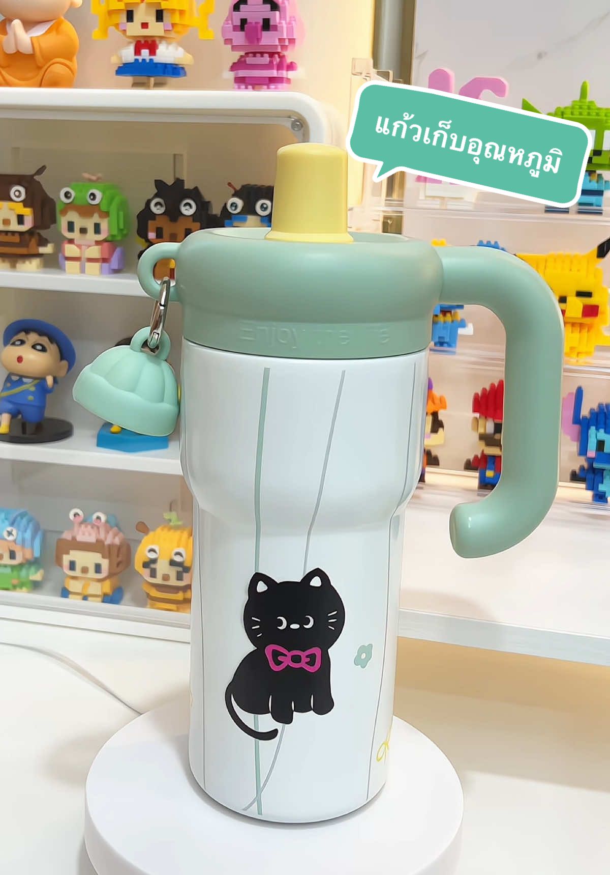 แก้วเก็บอุณหภูมิ เก็บได้ทั้งร้อนและเย็น ขนาดความจุ 600ml  วัสดุเกรดอาหาร ปลอดภัยไม่สารตกค้าง ลายแมวน่ารักสุดๆ 😺😺 #แก้วเก็บความเย็น #แก้วเก็บอุณหภูมิ #แก้วเก็บอุณหภูมิร้อนเย็น #แก้วเก็บความร้อน #ของใช้ในบ้าน 
