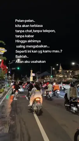 Aku mulai menyukai perjalanan yg tdk ditemani oleh siapapun...