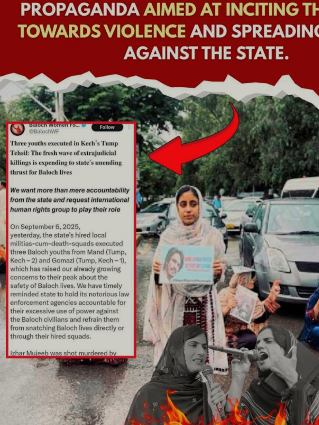 The Baloch Women Forum’s latest hysterical claims are nothing but a dangerous pack of lies designed to destabilize the nation. This is not advocacy; it is a seditious campaign, orchestrated by radical elements like the notorious Dr. Shalee Baloch, to poison the minds of our youth and women, grooming them for violence and suicide attacks against the state. This forum’s vile propaganda, a tool to shield terrorists and invite foreign interference, exposes them as enemies of peace. Their true motive is not to protect but to perpetuate hatred and violence, and they must be condemned and ignored by all patriots. #Quetta #Gwadar #Balochistan #Turbat #Kalat 