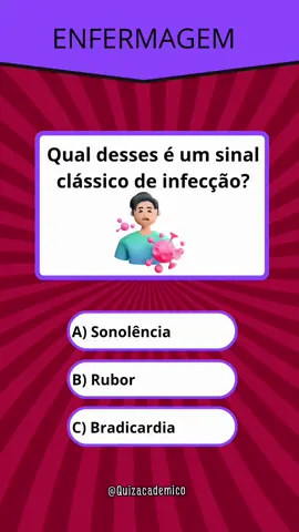 Quiz de enfermagem  #quiz #enfermagem #perguntaserespostas #medicina #saude 