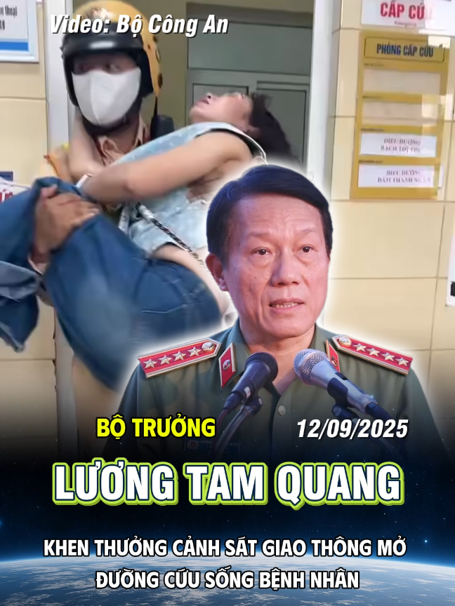 Bộ trưởng Lương Tam Quang khen thưởng cảnh sát giao thông mở đường cứu sống bệnh nhân #sp8com #tinsotdeo #BộTrưởngLươngTamQuang #CảnhSátGiaoThông #CứuNgười 