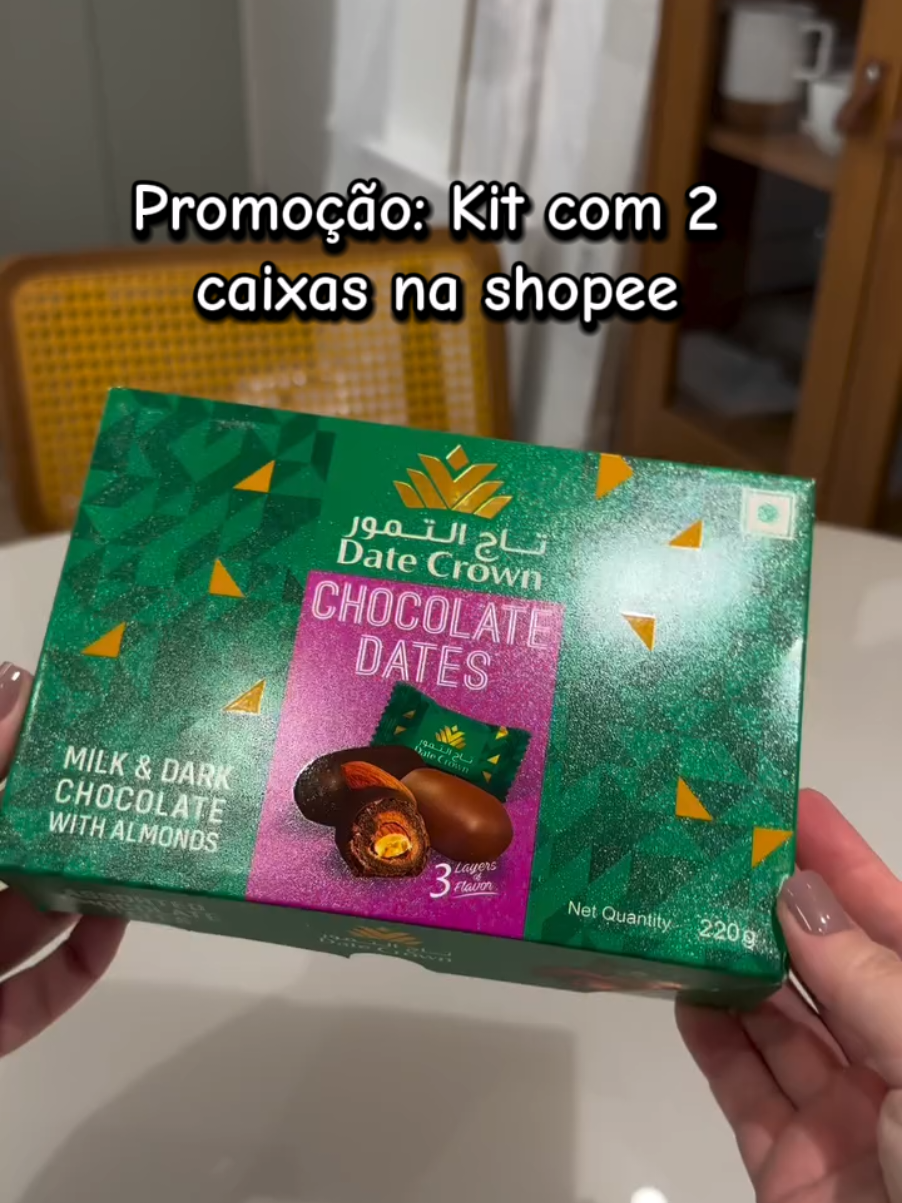 LINK NOS COMENTÁRIOS 🧡  #chocolatedates #chocolate #datecrown #promoshopee #doces 