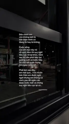 “Em mệt lắm..” #tamtrang #suyymottchut #fyp #viral 