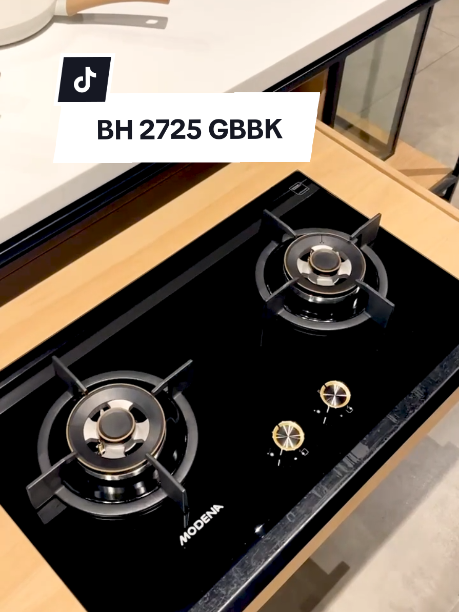 Masak lebih praktis & elegan BH 2725 GBBK dengan 2 tungku siap bikin masakan cepat matang dengan api merata Saatnya upgrade dapur kamu biar makin modern & stylish! #MODENA  #MakeLifeEasier 