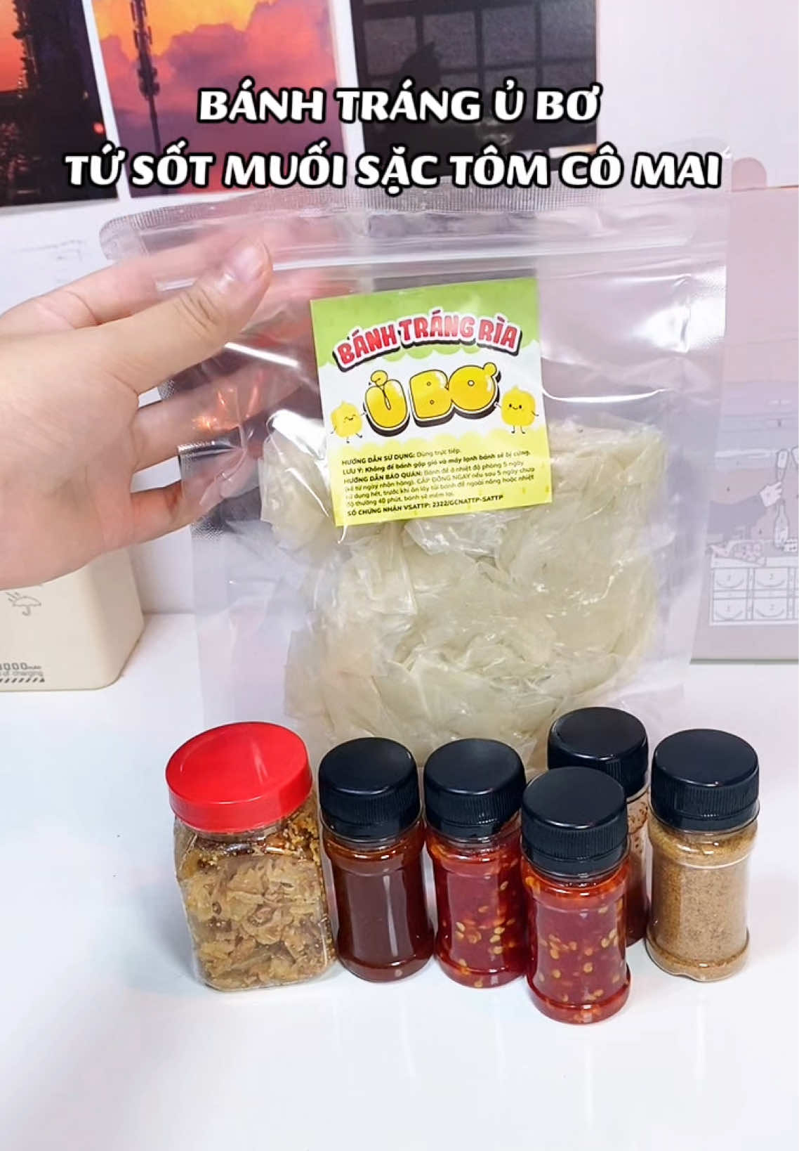 Set Bánh Tráng Ủ BƠ TỨ SỐT Muối Sặc Tôm #banhtrang #banhtrangubotusot #banhtrangcomai #doanvat #banhtrangmuoisac 