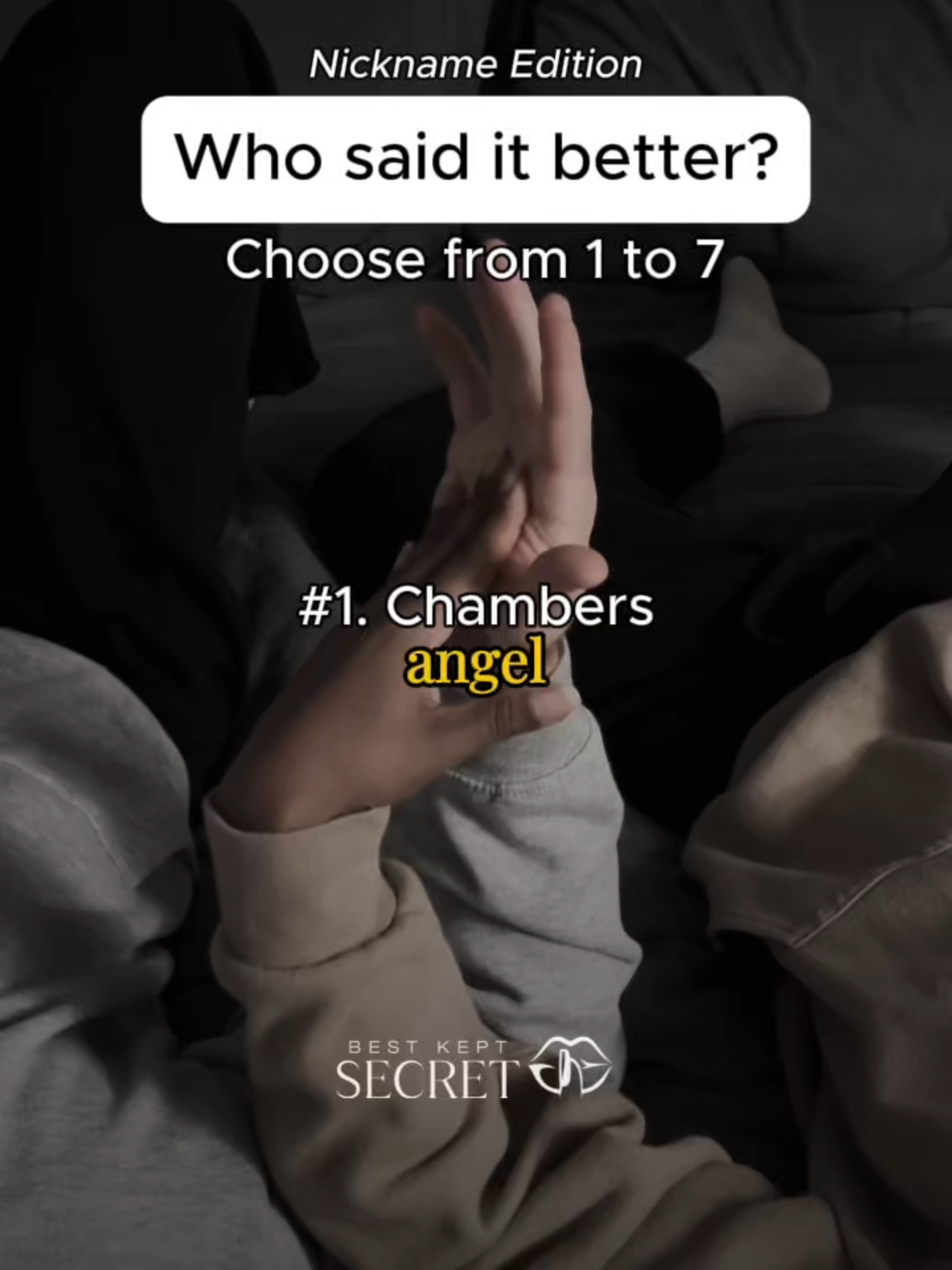 Who wins the nickname game? (3 & 5 for me ❤️) Find us on Patreon - Best Kept Secret #bestkeptsecret #bksaudio #iloveyou #audiobook #whodiditbest