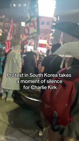 Charlie Kirk spoke in Seoul, Korea on September 6th, and they took a moment to honor him and pay their respects #charliekirk #southkorea #RIP #jesus 