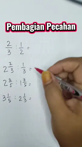 Pembagian Pecahan #matematika #kakyossmatematika #pembagian #pecahan #pecahancampuran