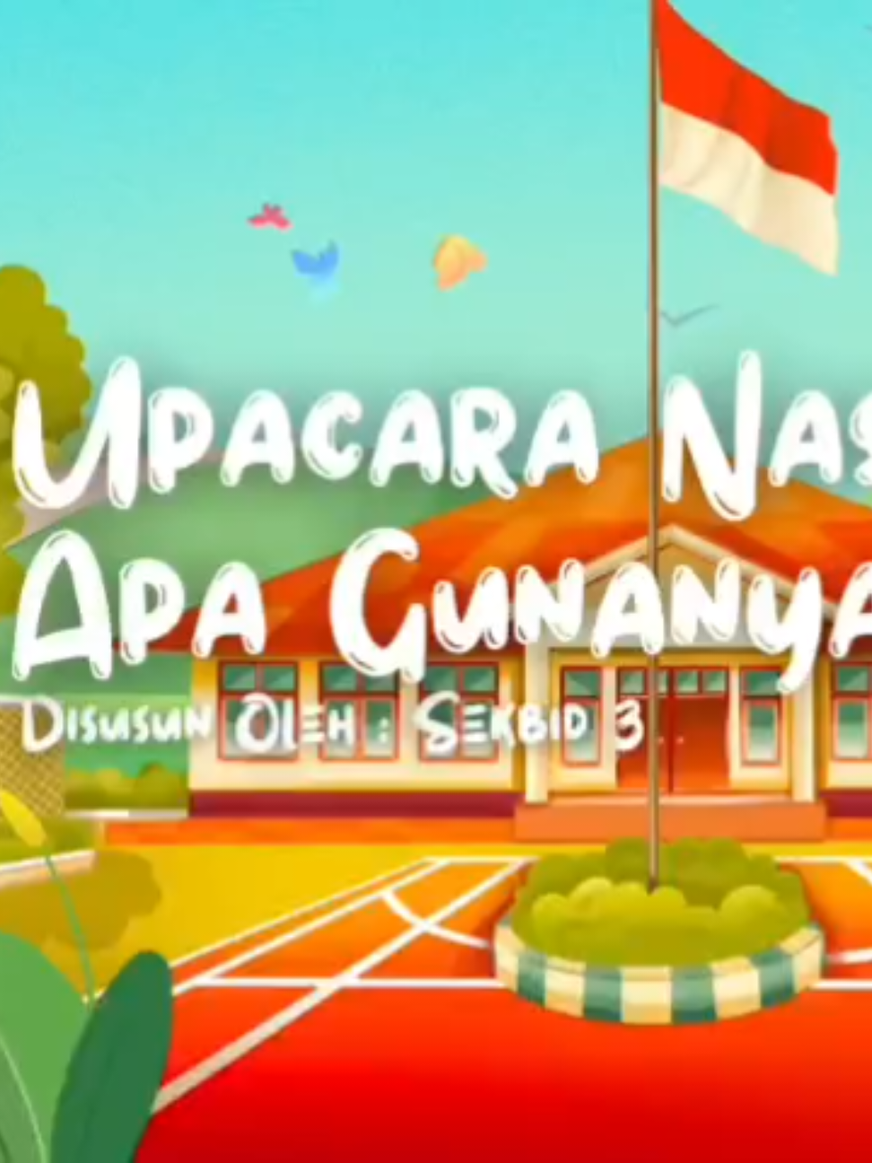 _Indonesia, Tanah Air Be-_ 🇮🇩🗣️ Eh! Ketemu lagi nih sama kami, hai-hai, sobat dulidu! Kalian pernah bertanya-tanya ngga sih mengapa kita harus mengikuti upacara nasional maupun upacara di sekolah? Ingin tahu alasannya? Yuk, saksikan video dari kami! Yaitu.. ✨ 