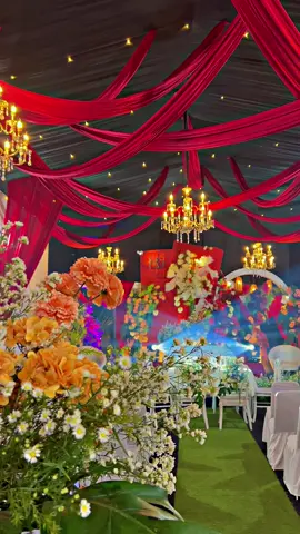 Merah maroon🥳#amegatent #wedding #dekorasiwedding #weddingtiktokviral #fyp 