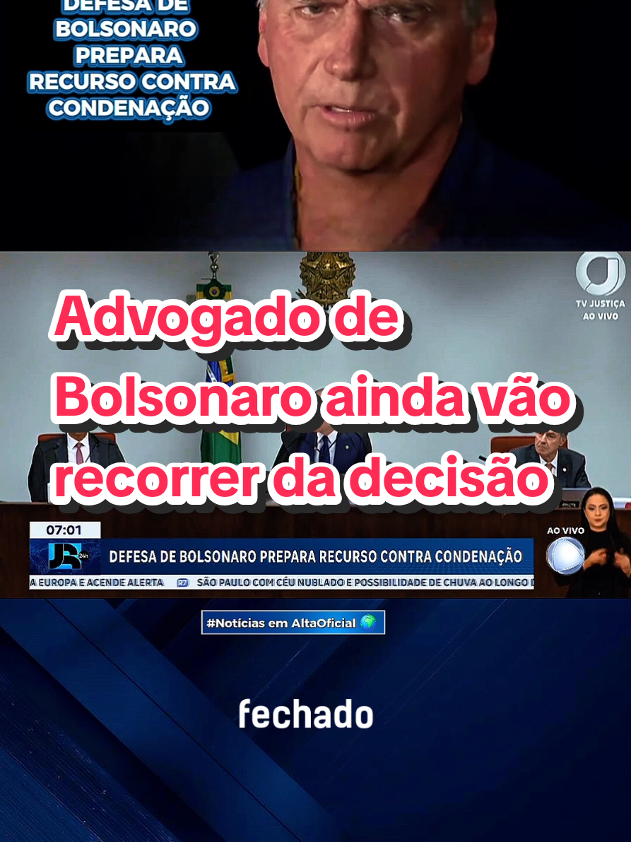 Advogado de Bolsonaro irão recorrer da decisão  #Notícias em AltaOficial 🌍 