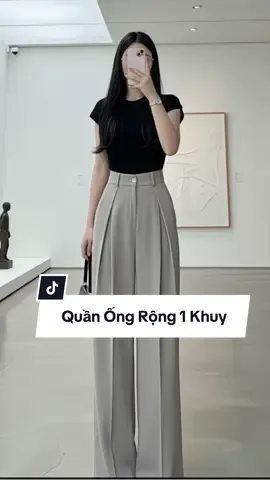 Quần ống rộng cạp cao giúp che khuyết điểm vòng 2 . Tạo sự thoải mái khi mặc. Sản phẩm tôn đôi chân dài miên man. Chất liệu mềm mịn #thoitrangnu #typ #quanao #quannu #phoidonu 