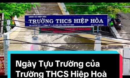 Tựu Trường của Trường THCS Hiệp Hoà ( Đức Hoà - Long An Cũ )  #longan #longan_62 #duchoa #duchoalongan62 #ongchuflycam 