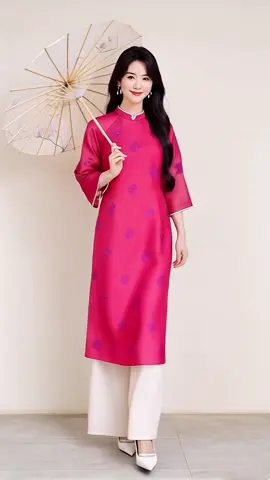 Áo dài dáng suông Đào Hoa #aodai #aodaivietnam #aodaicachtan 