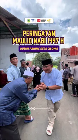 Dengan penuh rasa syukur, Bupati Kuningan hadiri peringatan Maulid Nabi Besar Muhammad SAW di Dusun Pahing Desa Cilowa.  Momen penuh keberkahan ini menjadi sarana untuk mengingat kembali perjuangan serta keteladanan Rasulullah dalam menebarkan nilai-nilai kebaikan, kasih sayang, dan persaudaraan. Semoga peringatan ini membawa cahaya iman ke dalam hati kita, mempererat silaturahmi, serta menguatkan langkah dalam meneladani akhlak mulia Nabi Muhammad SAW di setiap sendi kehidupan.