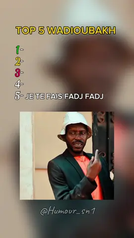 Top 5 Wadioubakh 😂 Bane moy sa préféré ? #top #refsenegalais #humour #senegalaise_tiktok🇸🇳pourtoichallenge #Flashback #fupシ #viral 