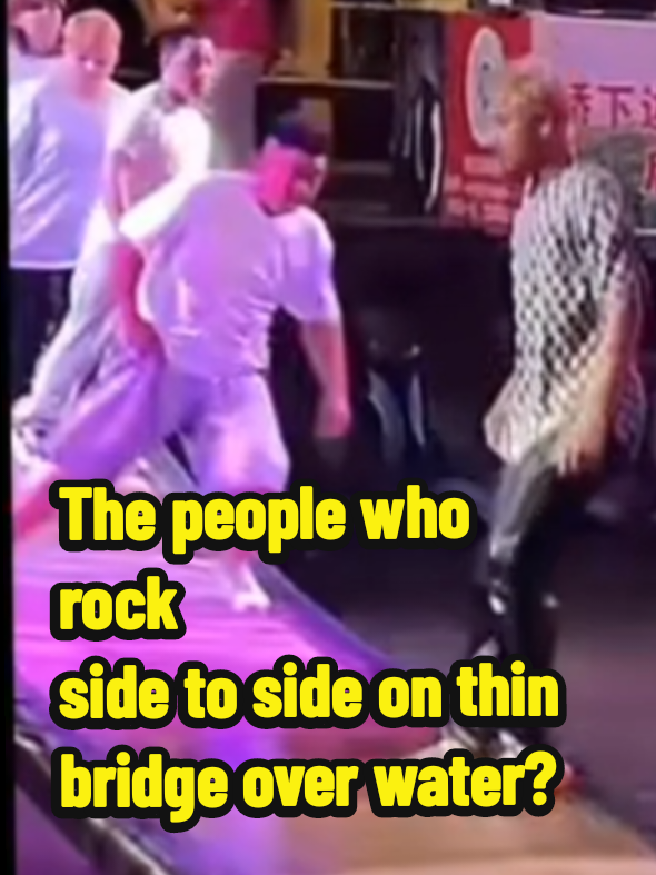 The People who rock side to side on a thin bridge over water ?  #4am #wtf #viral #tiktoklive #dance