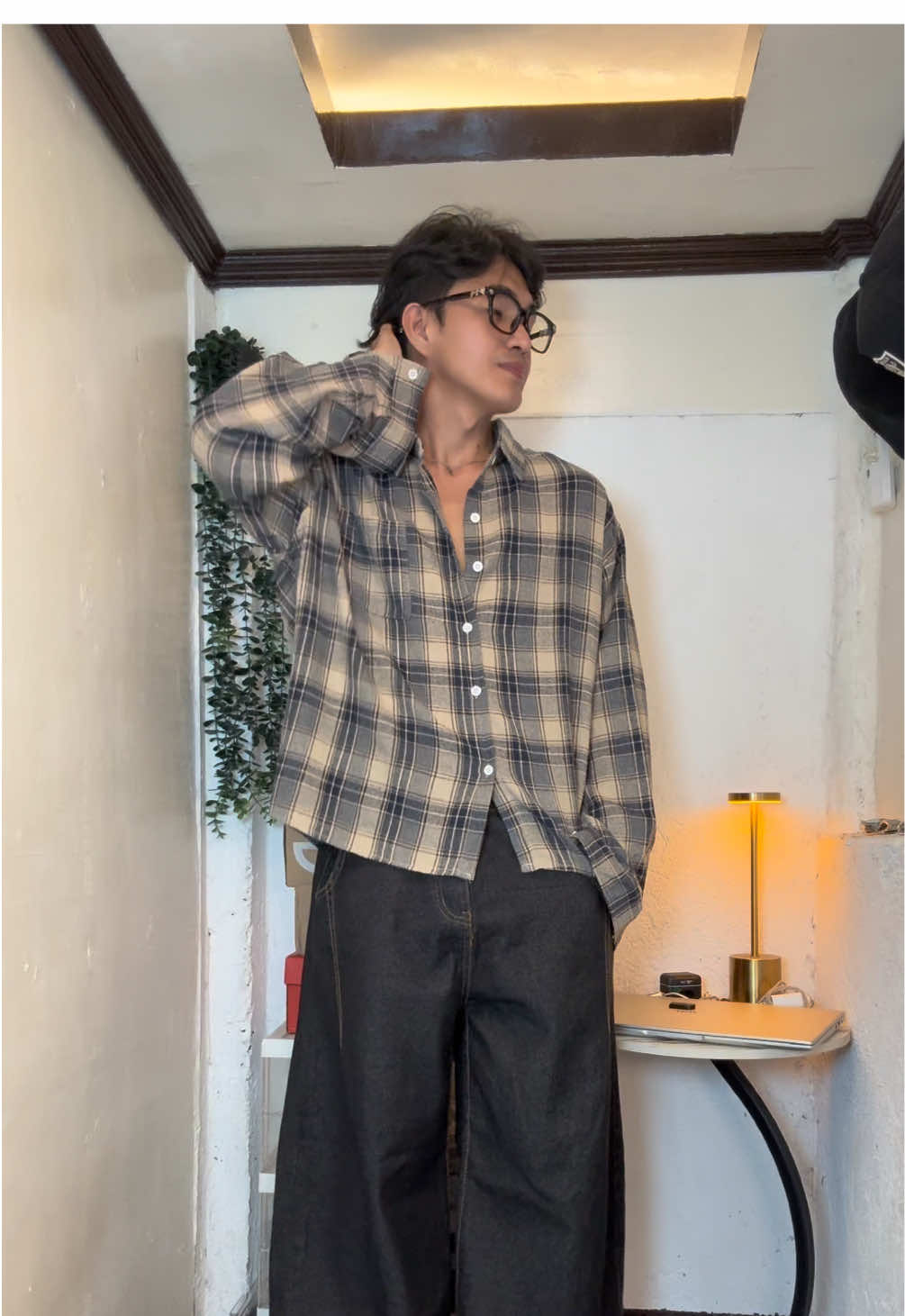 BOXY CROPPED  POLO LONGSLEEVE CHECKERED #tiktokshop #checkered #polo #boxy #cropped 