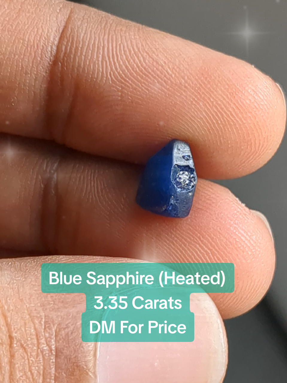 Heated Blue Sapphire Weight: 3.35 Carats Color: Beautiful Blue (Royal Blue after Cutting) Clarity: WITH Inclusions (Indian Quality) We deliver 🚚 #gemstone #bluesapphire #sapphire #srilanka #රත්නපුරේ_අපි❤️ 