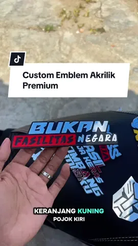 Membalas @bolo75 Buat yang custom emblem langsung cek keranjang kuning ya bahan akrilik premium aman buat jangka panjang #customemblem #emblemcustomtimbul #emblemakriliktimbul 