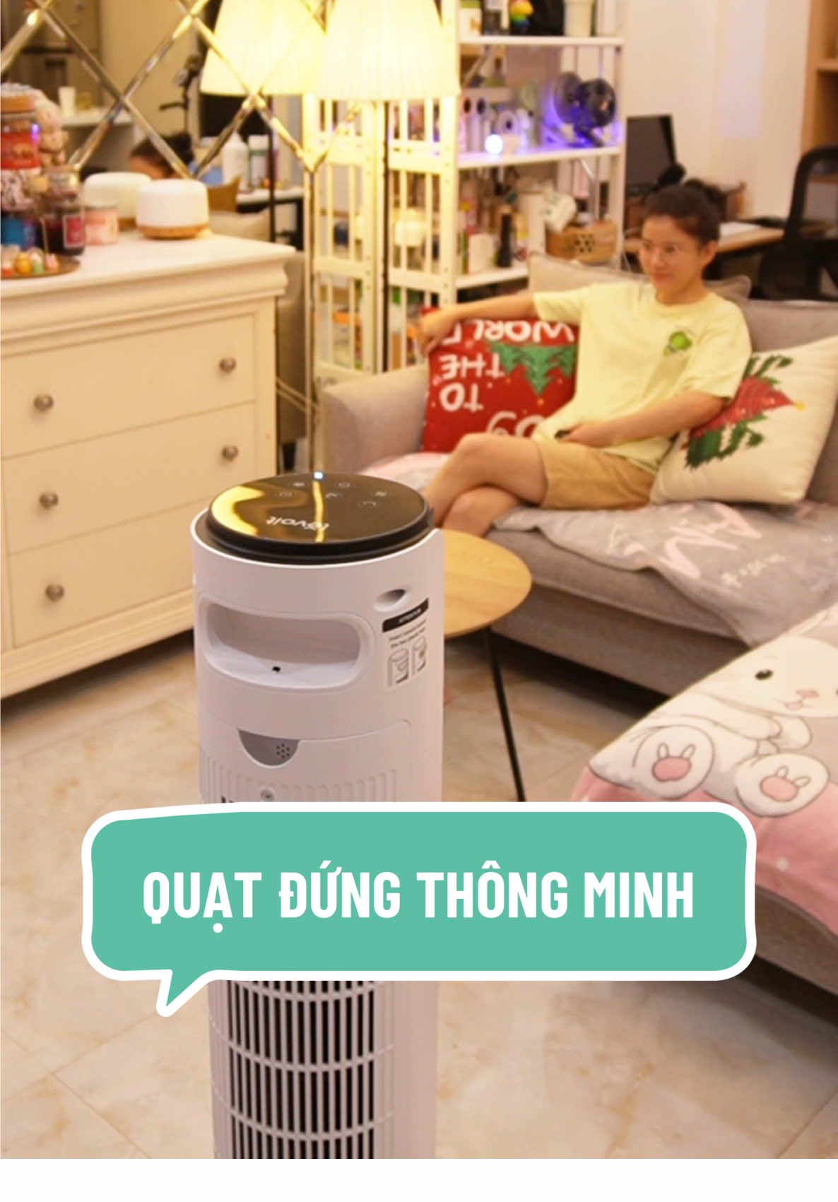 Quạt tháp thông minh #quatthapdieuhoa #quatthaplevoit #levoit42inch #quatthap #giadungthongminh 