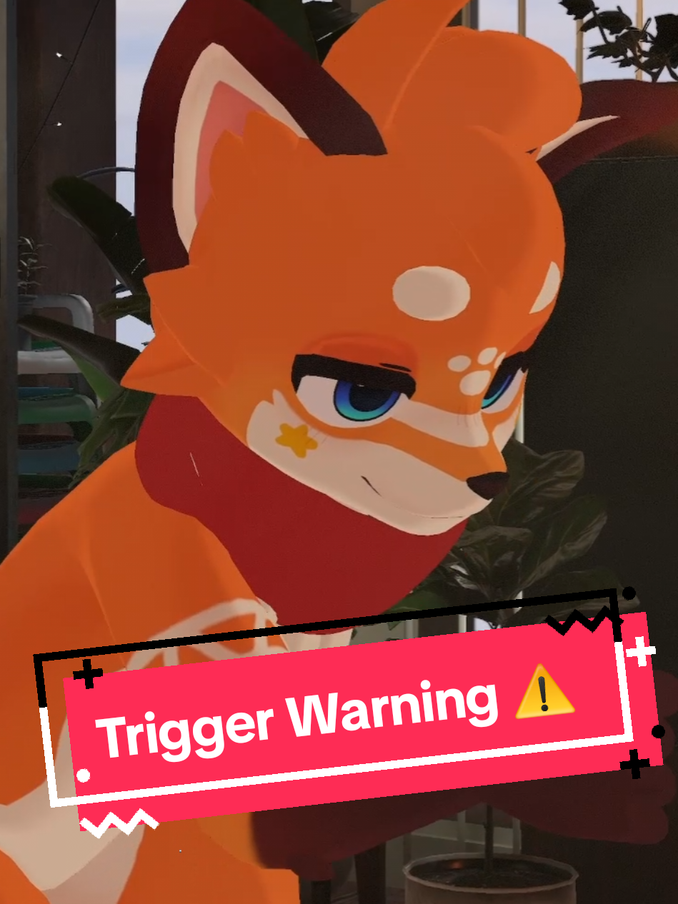 Trigger Warning ⚠️ Please be careful when playing VR! #vr #vrchat #funnyvrmoments #furrytiktok #vrfurry 