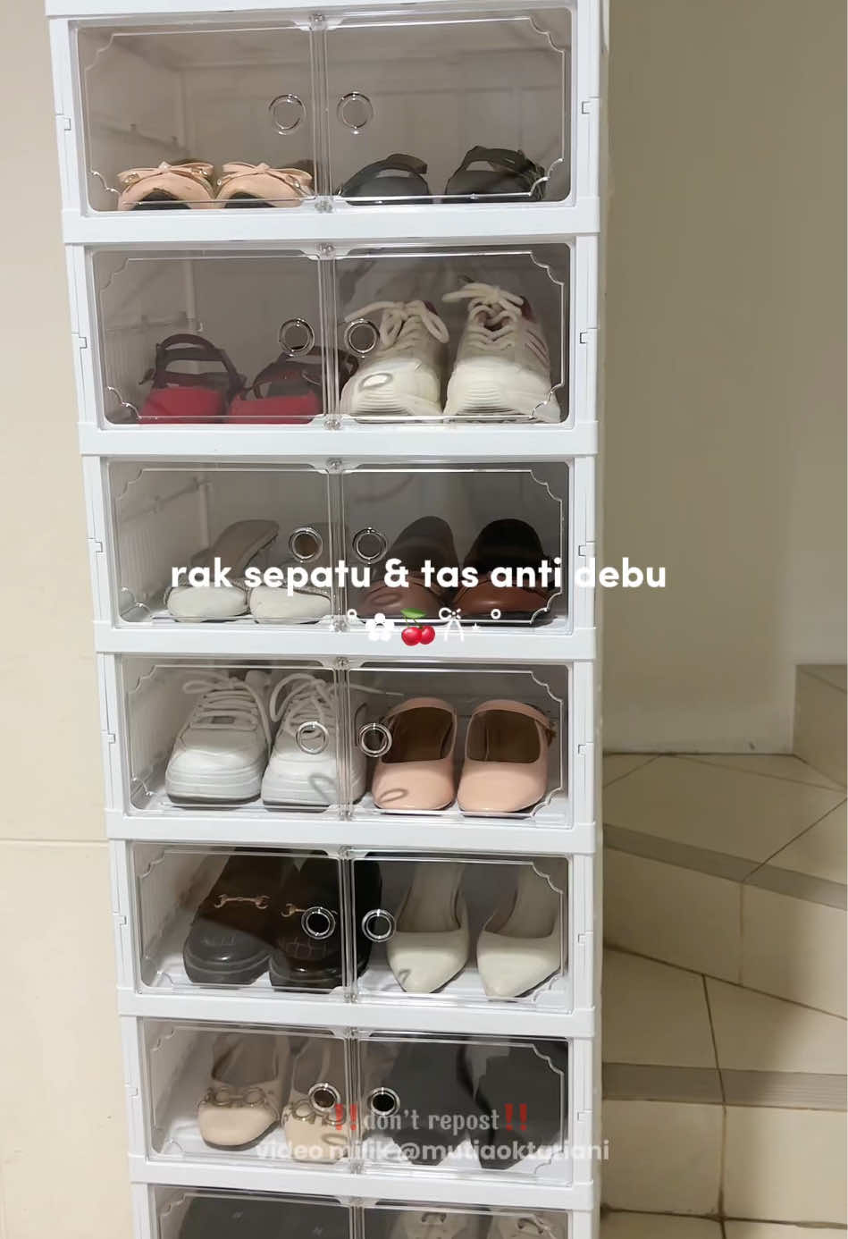 Rekomendasi rak sepatu dan tas anti debu ✨ #raksepatususun #raksepatususun #raksepatuviral #rakserbaguna #raksepatutransparan 
