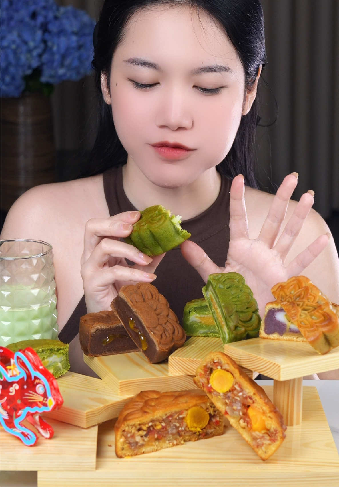 Mukbang bánh trung thu cùng mình nha #asmr #mukbang 