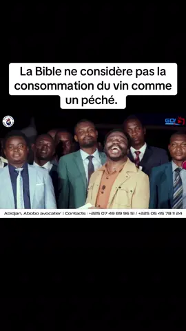 La Bible ne considère pas la consommation du vin comme un péché. 