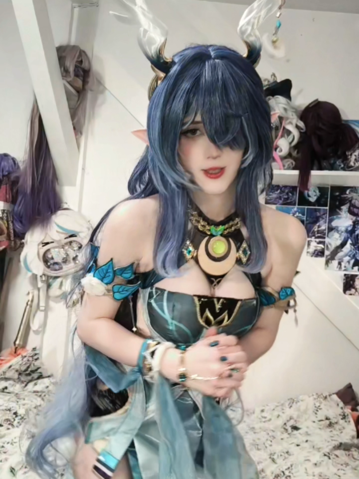 is this trend still relevant? I hope soo.. And I hope you like my Lauma!! 💞 I'm wearing shorts!! #lauma #laumacosplay #laumagenshin #genshin #nodkrai 