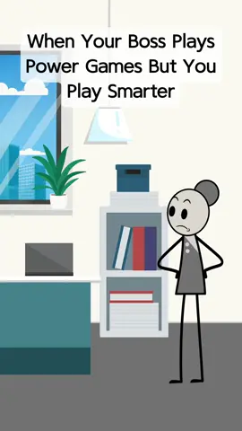 When your boss plays power games but you play smarter #fpy #animation #usa #worklife #work 