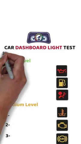 Car dashboard lights test