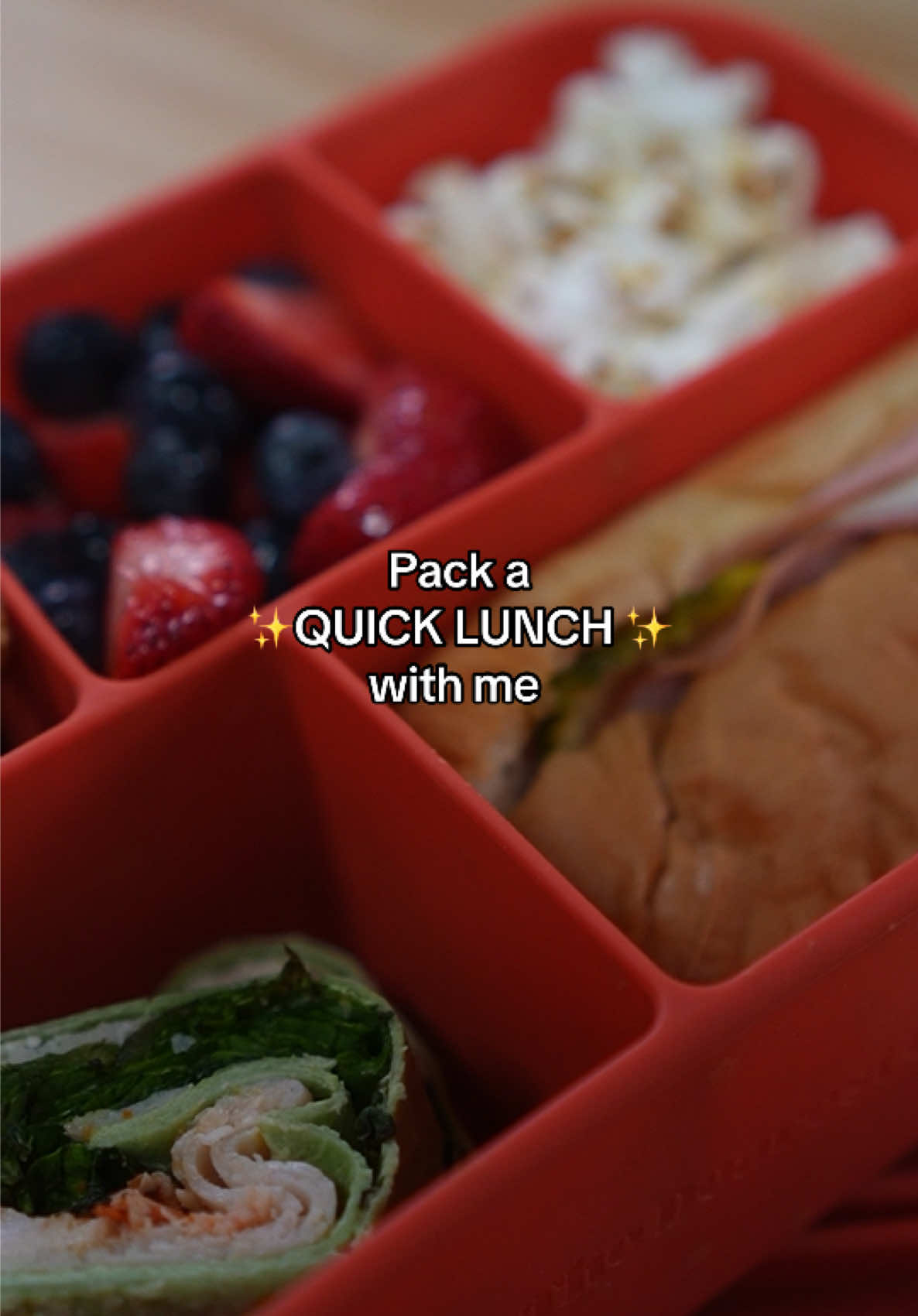 Berry excited 🍓 to dig into this one  #SnackPac #MomHack #LunchBoxMom #EasyLunches #SnackTimeMadeEasy     