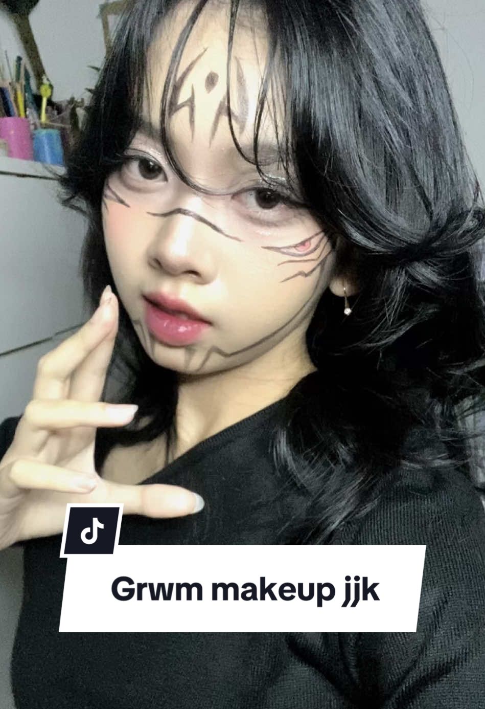 Grwm buat bikin makeup jjk 😈 #grwm #makeup #sukuna #jjk 