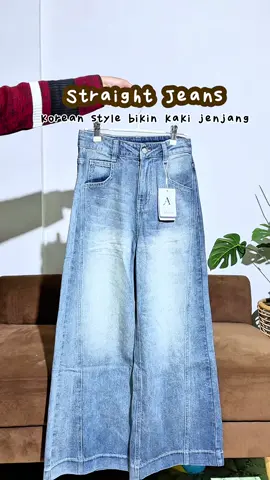 #straightjeans #jeanskoreanstyle #jeanshighwaist #jeansmurah #fyp 