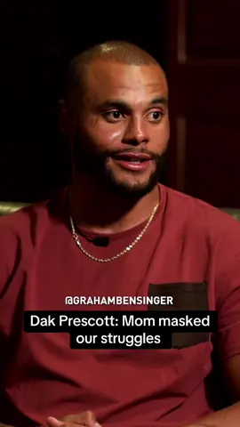 Dak Prescott recalls his mom taking them to motels to hide that she didn’t have the money for the electric bill. #dakprescott #nfl #football 