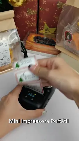 Mini impressora térmica de etiqueta e cupom 