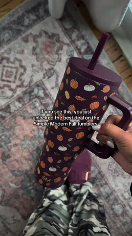 Give me all fall things. Grab your fall tumbler before they are gone  #simplemodern #tiktokshopcreatorpicks #tiktokshoprestock #falltumbler #fallseason  Final price and shipping may vary depending on each customers available coupons. Promotion may have ended by the time you see this. 
