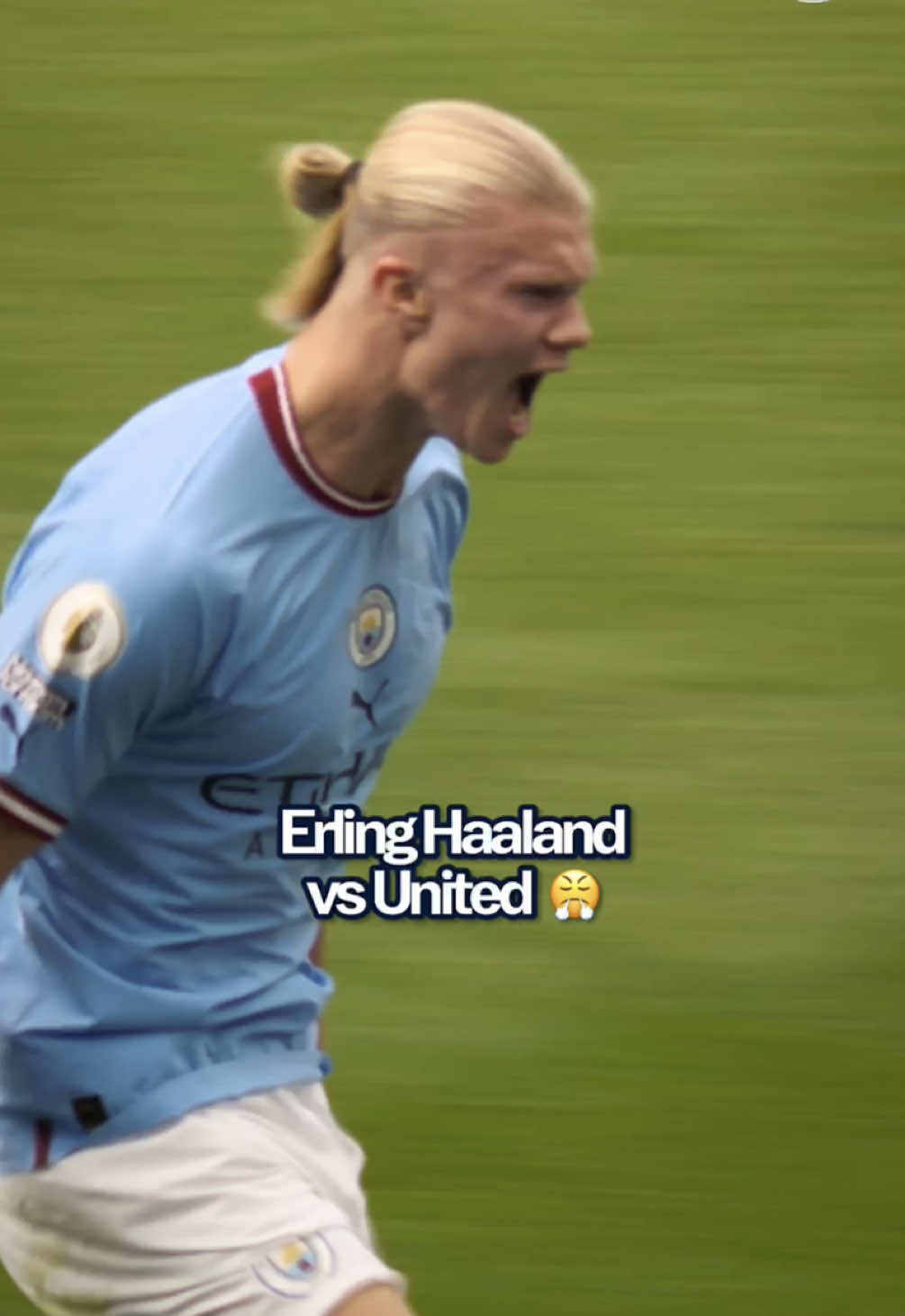 Haaland loves derby day! 😮‍💨🩵 #ErlingHaaland #ManCity #PremierLeague #Football 