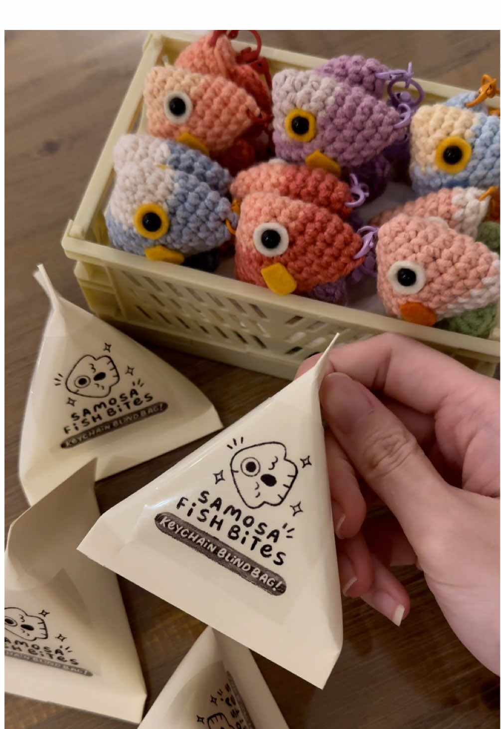 have a bite of colour! 🐠 launching my first blind bag series! 100% handmade from the actual fish to the packaging and my neck is now 100% stiff!  not going to lie i am nervous about this, but i really hope you’ll love them! they will be an @artcade.sg special! i’ve only made a humble batch of about 20 keychains. if you’ll like, get them while stocks last! 🗓️ 13-14 september 2025 • 12-7pm 📍 Suntec City Convention Hall 404, booth F8 🎫 Free admission hope to see you there! 🧡 #fyp #handmade #crochet #blindbag #SmallBusiness 