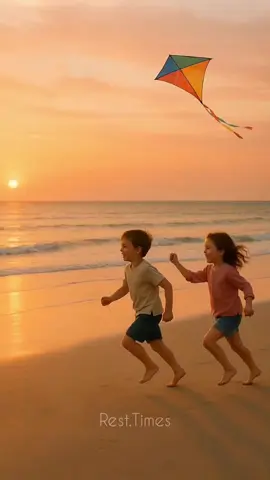 #resttimes #happy #kids #sunset #fyp 