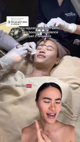 Replying to @maria| Scent + Beauty love me my rejuran skin booster sessionss 🤭✨✨  #salmonpdrn #rejuran  #singaporeaestheticclinic 