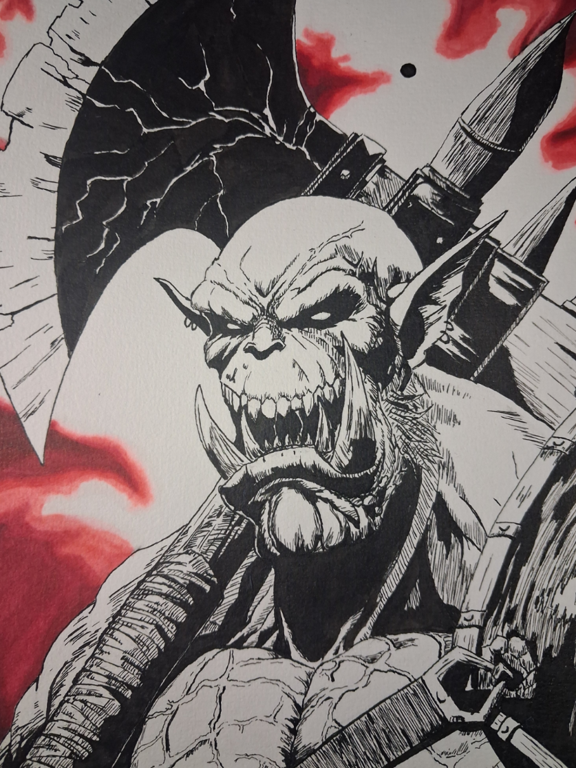 nouvelle illustration 😁 #orc #warcraft #lordoftherings #draw 