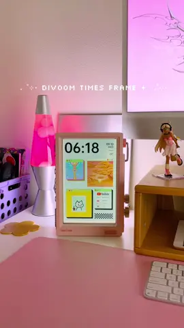 Meet the newest addition to my desk setup: the Divoom Times Frame ✨ this fully customizable digital frame features an extensive theme library and a wide array of productivity tools including a pomodoro timer (and it’s pink 🥹)! a must have for any aesthetic desk setup <3 @Divoom #divoomtimesframe #desksetup #giftideas #christmasgiftideas #fypシ 