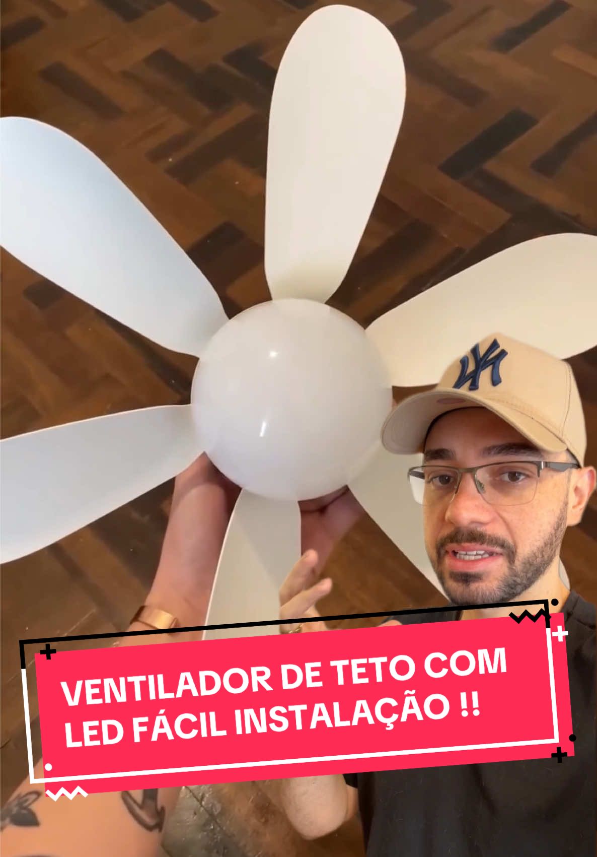 Achei a fonte para comprar o ventilador de teto com led de 6 folhas que você não precisa furar a parede a instalação é muito prática !! #achadinhosshopee #achadinhosdashopee #apartamento #achadinhos #tiktokshop 
