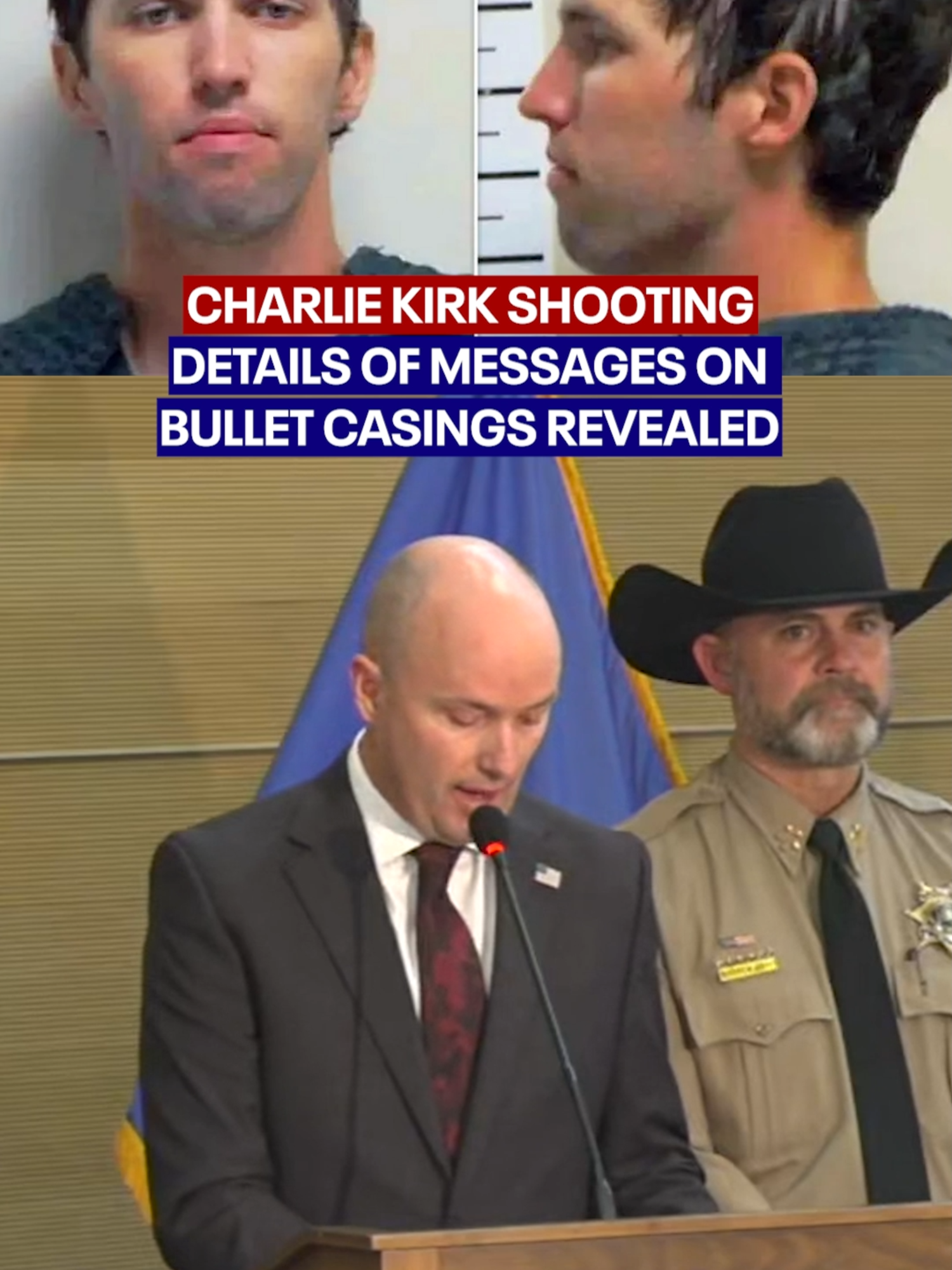 Messages discovered on fired and unfired bullet casings have been revealed by Utah Gov. Spencer Cox.  The casings found by authorities included several different inscriptions, with one fired casing reading: “notices bulges OWO what’s this?” Cox says shooting suspect Tyler Robinson is believed to have acted alone, and the Charlie Kirk investigation is ongoing despite Robinson's arrest.
