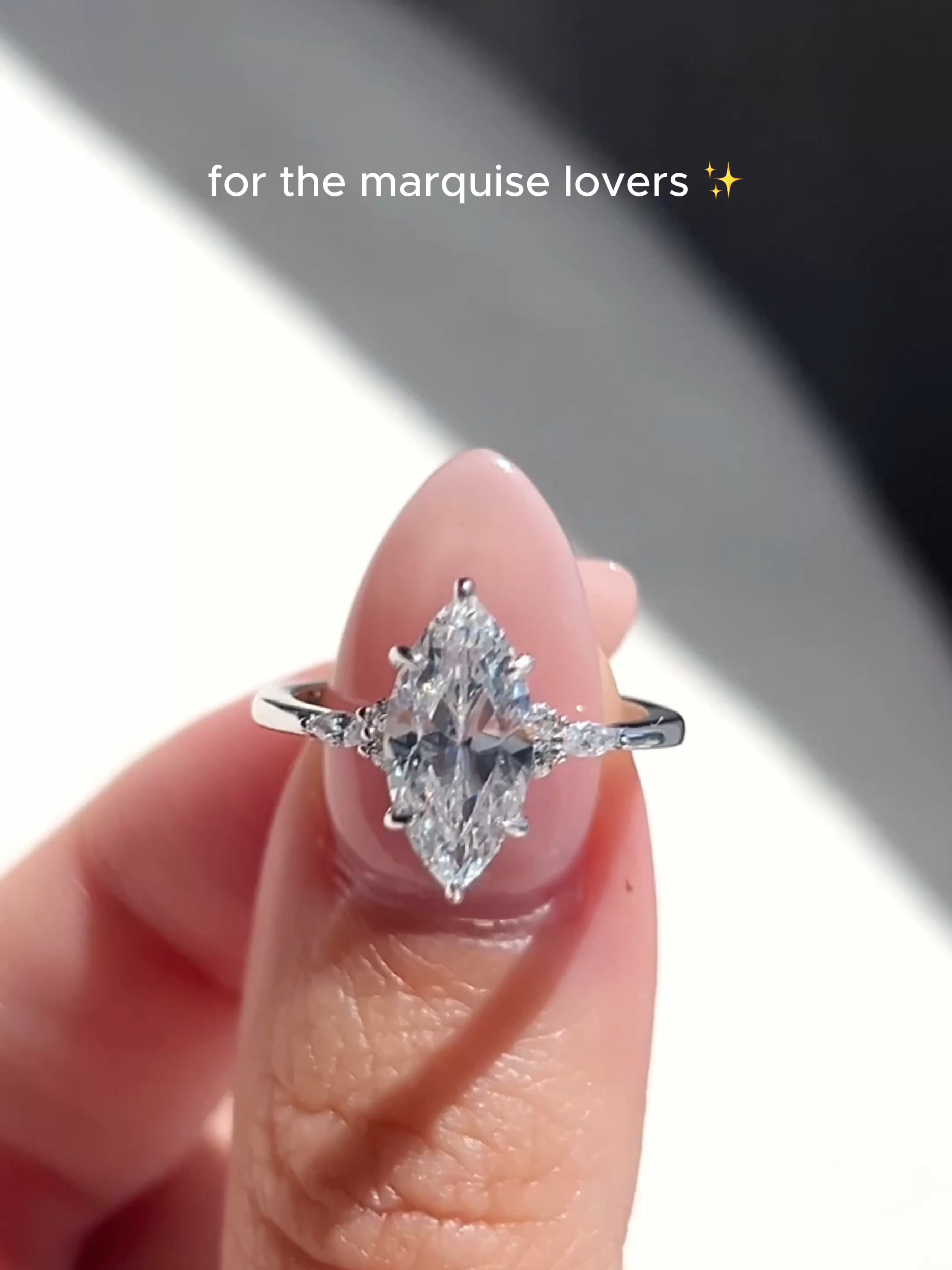 there's just something about a marquise cut ✨#marquise#engagementring