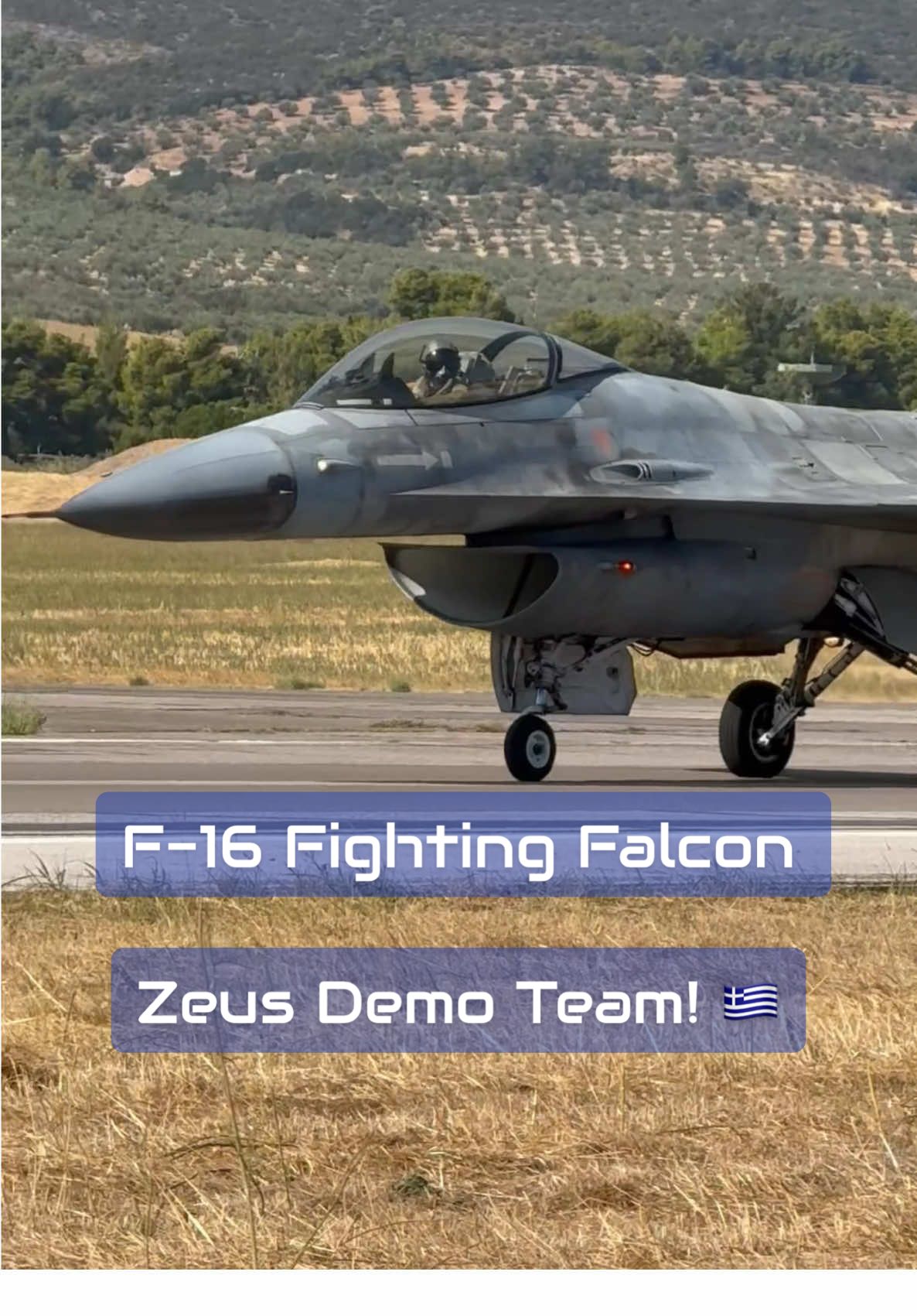 Athens Flying Week 2025 F-16 Fighting Falcon - Zeus Demo Team (Close Action) #aircraft #moving #fightingfalcon #zeus #greece 